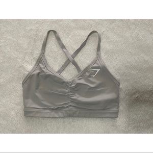 Gymshark Ruched Training Sports Bra- Grey